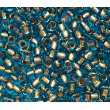 258-10/0-69000 Бісер Чехія (прозорий з мідною серединкою ), упаковка 50 грамів