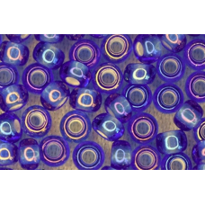 35058 бісер №10 Preciosa (Чехія) 5 грамів. Прозорий райдужний профарбований