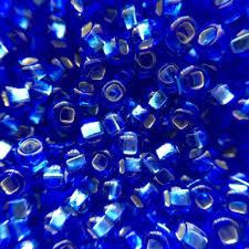 37050 кв бісер №10 Preciosa (Чехія) 5 грамів. Блискучий із квадратною срібною серединкою