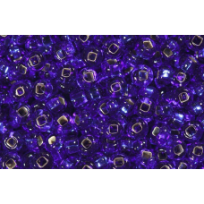 37080 кв бісер №10 Preciosa (Чехія) 5 грамів. Блискучий із квадратною срібною серединкою