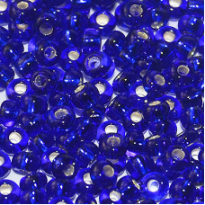 37100 бісер №10 Preciosa (Чехія) 5 грамів. Блискучий із срібною серединкою