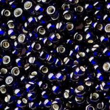 37110 бісер №10 Preciosa (Чехія) 5 грамів. Блискучий із срібною серединкою