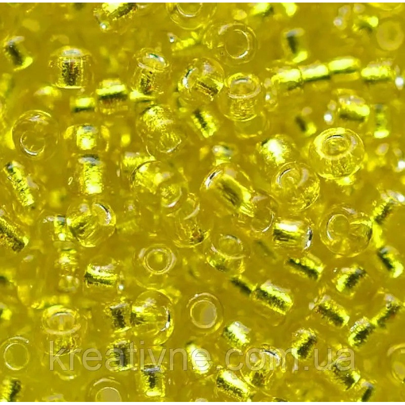 309-10/0-87010 Бісер Чехія (блискучий, лимонно-жовтий), упаковка 50 грамів