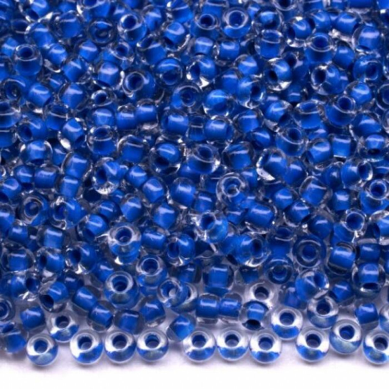 38436 бісер №10 Preciosa (Чехія) 5 грамів. Прозорий райдужний профарбований