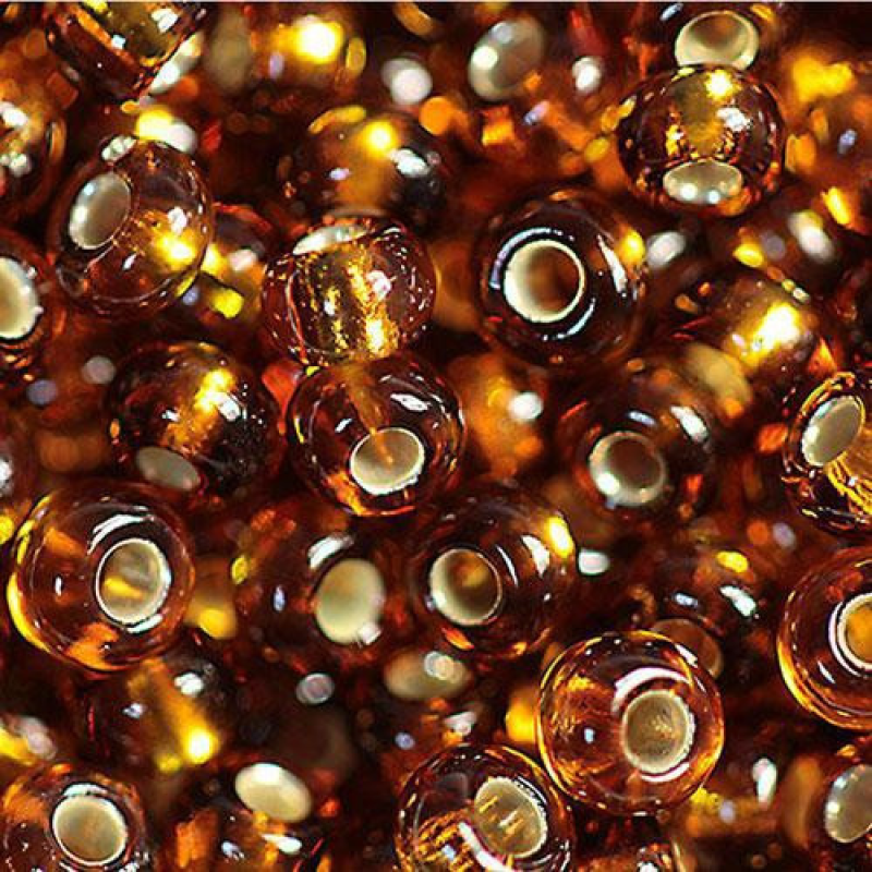 313-10/0-17090 Бісер Чехія (блискучий, коричнево-золотий), упаковка 50 грамів