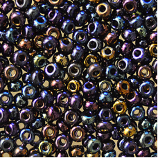 542-10/0-59135 Бісер Чехія (перламутровий ірис, аквамарин), упаковка 50 грамів