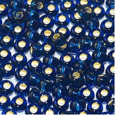 67100 бісер №10 Preciosa (Чехія) 5 грамів. Блискучий із срібною серединкою