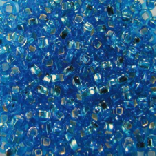 67150 кв бісер №10 Preciosa (Чехія) 5 грамів. Блискучий із квадратною срібною серединкою