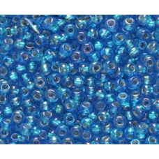 67159 бісер №10 Preciosa (Чехія) 5 грамів. Блискучий райдужний із срібною серединкою