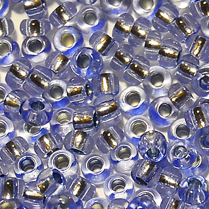 78131 бісер №10 Preciosa (Чехія) 5 грамів. Блискучий з срібною серединкою