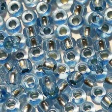 78132 бісер №10 Preciosa (Чехія) 5 грамів. Блискучий з срібною серединкою