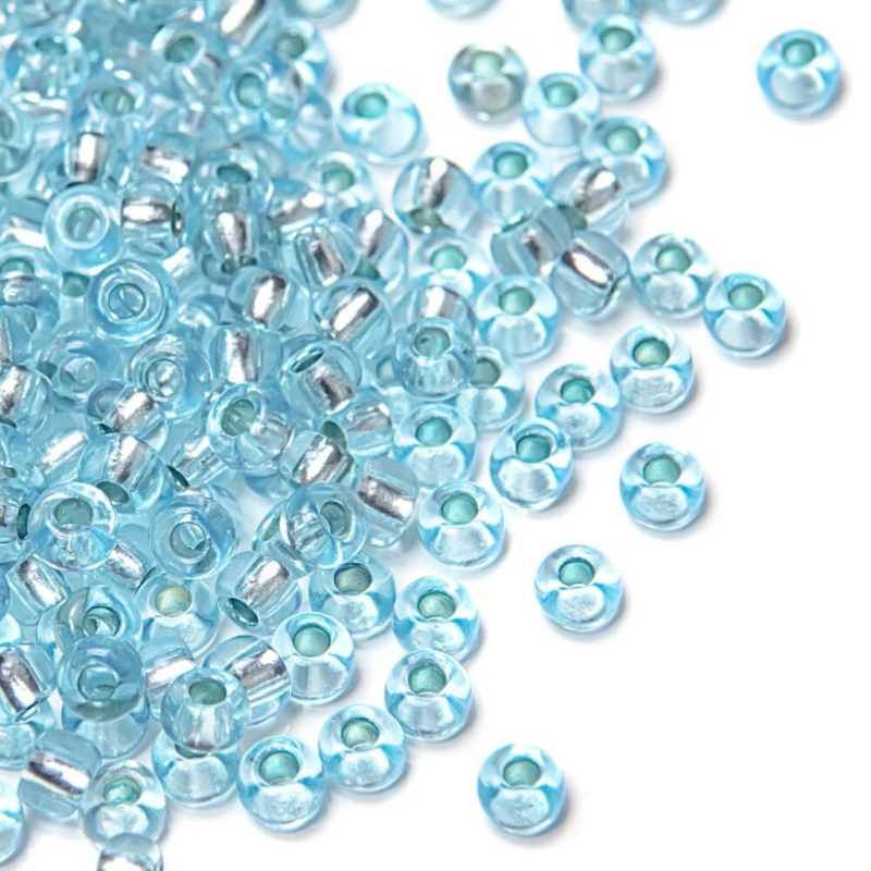 78134 бісер №10 Preciosa (Чехія) 5 грамів. Блискучий з срібною серединкою 78134 бісер №10 Preciosa (Чехія) 5 грамів. Блискучий з срібною серединкою