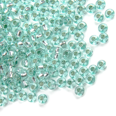 78164 бісер №10 Preciosa (Чехія) 5 грамів. Блискучий з срібною серединкою