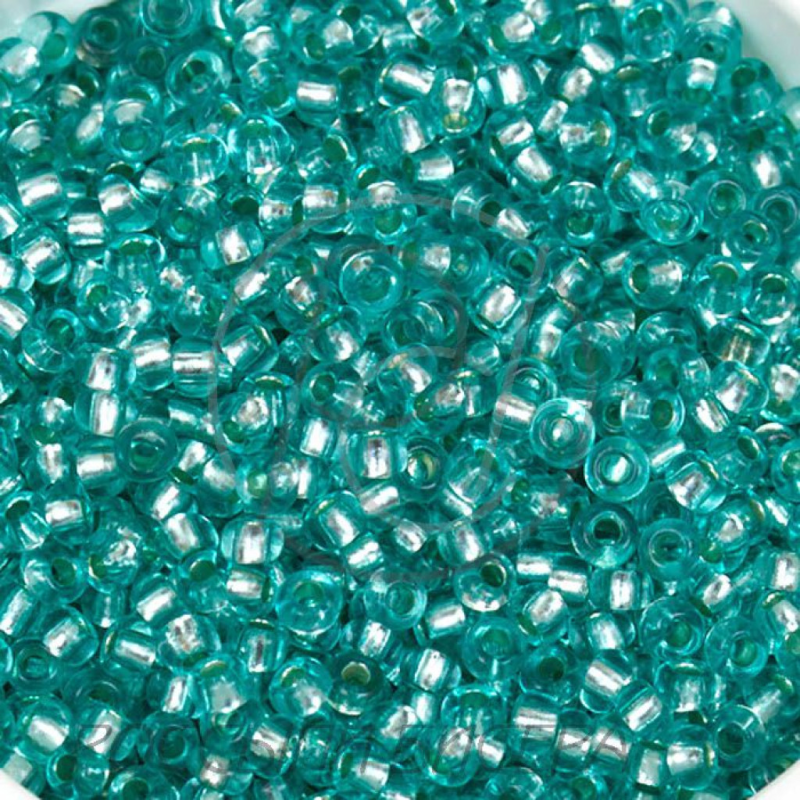 78165 бісер №10 Preciosa (Чехія) 5 грамів. Блискучий з срібною серединкою