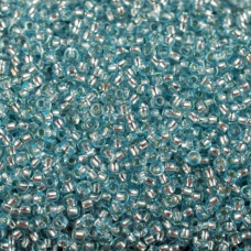 78234 бісер №10 Preciosa (Чехія) 5 грамів. Блискучий з срібною серединкою