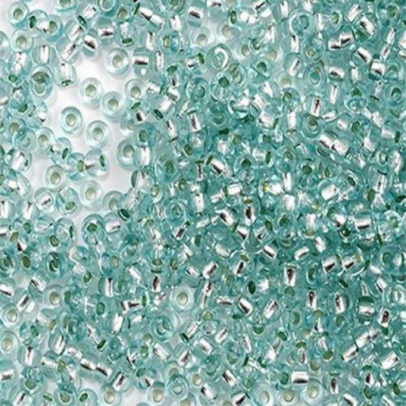 78265 бісер №10 Preciosa (Чехія) 5 грамів. Блискучий з срібною серединкою