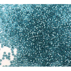 78633 бісер №10 Preciosa (Чехія) 5 грамів. Блискучий з срібною серединкою