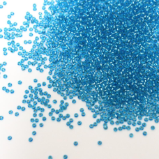 78634 бісер №10 Preciosa (Чехія) 5 грамів. Блискучий з срібною серединкою