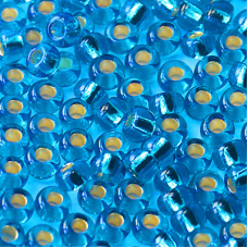 326-10/0-67150 Бісер Чехія (блискучий, блакитний насичений), упаковка 50 грамів 326-10/0-67150 Бісер Чехія (блискучий, блакитний насичений), упаковка 50 грамів