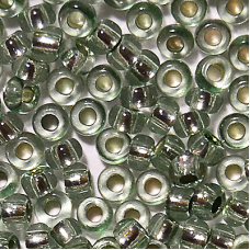 78163 бісер №10 Preciosa (Чехія) 5 грамів. Блискучий із срібною серединкою