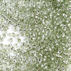 78263 бісер №10 Preciosa (Чехія) 5 грамів. Блискучий із срібною серединкою