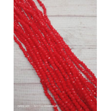 Ронделі, розмір 2,5*2 мм. Червоні непрозорі