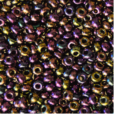 544-10/0-59195 Бісер Чехія (перламутровий ірис, аметистовий), упаковка 50 грамів