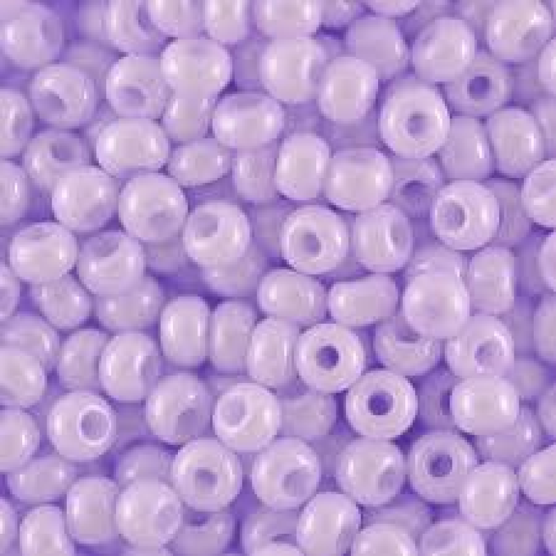 16228 бисер №10 Preciosa (Чехия)  (мелований, блідо-ліловий) 5 граммов