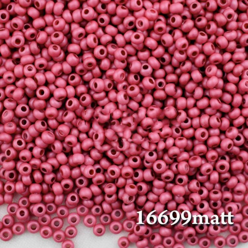 16699 matt бісер №10 Preciosa (Чехія) 5 грамів. Алебастровий перламутровий матовий