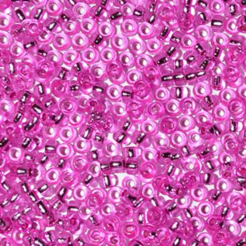 18225 бісер №10 Preciosa (Чехія) 5 грамів. Блискучий із срібною серединкою 18225 бісер №10 Preciosa (Чехія) 5 грамів. Блискучий із срібною серединкою