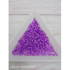 18228 бісер №10 Preciosa (Чехія) 5 грамів. Блискучий із срібною серединкою