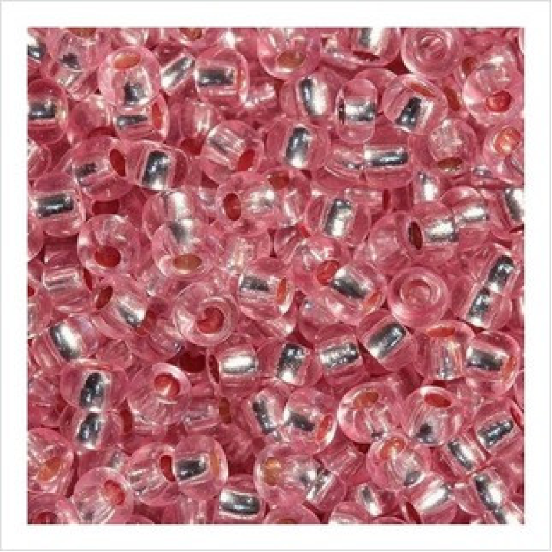 350-10/0-08273 Бісер Чехія (блискучий, рожевий), упаковка 50 грамів