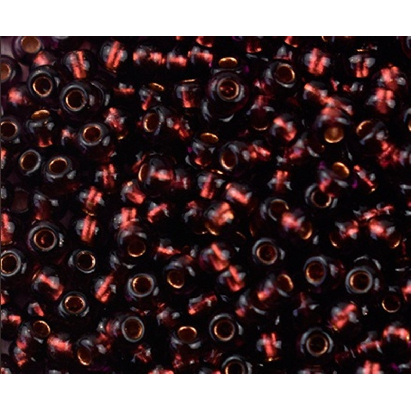 29060 бісер №10 Preciosa (Чехія) 5 грамів. Прозорий з мідною серединкою