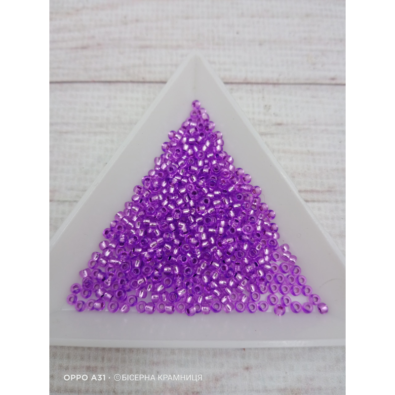 355-10/0-18228 Бісер Чехія (блискучий, фіолетовий), упаковка 50 грамів
