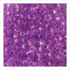 58528 бісер №10 Preciosa (Чехія) 5 грамів. Прозорий профарбований райдужний