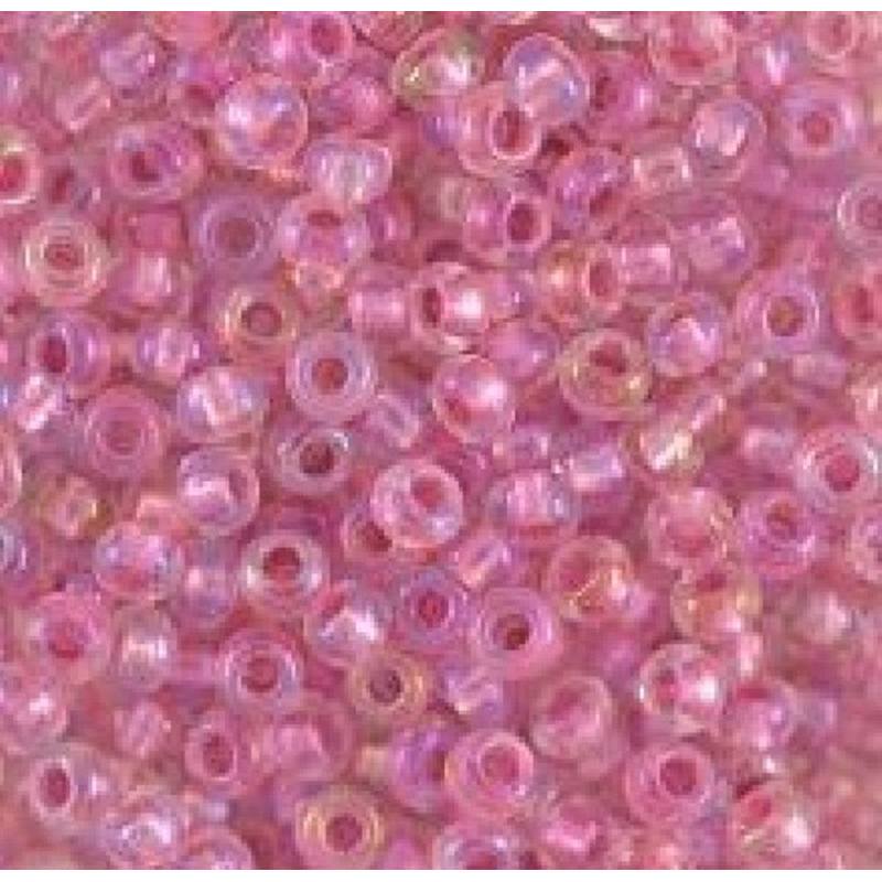 68498 бісер №10 Preciosa (Чехія) 5 грамів. Прозорий профарбований райдужний