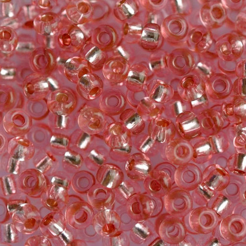 78193 бісер №10 Preciosa (Чехія) 5 грамів. Блискучий із срібною серединкою