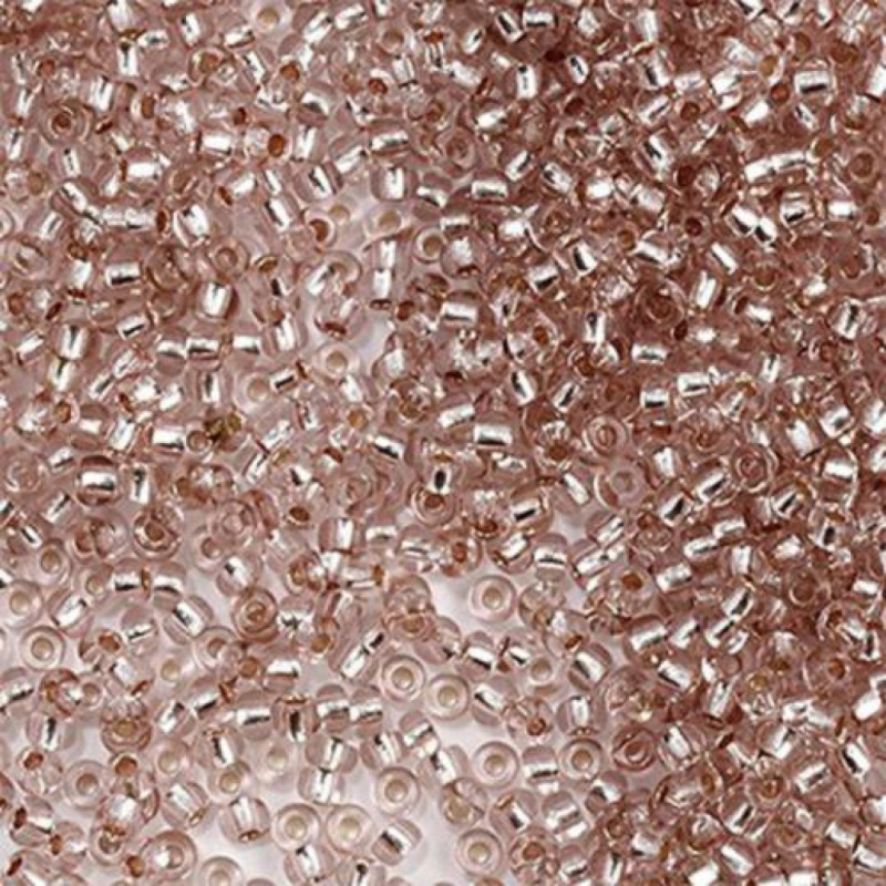 78294 бісер №10 Preciosa (Чехія) 5 грамів. Блискучий із срібною серединкою