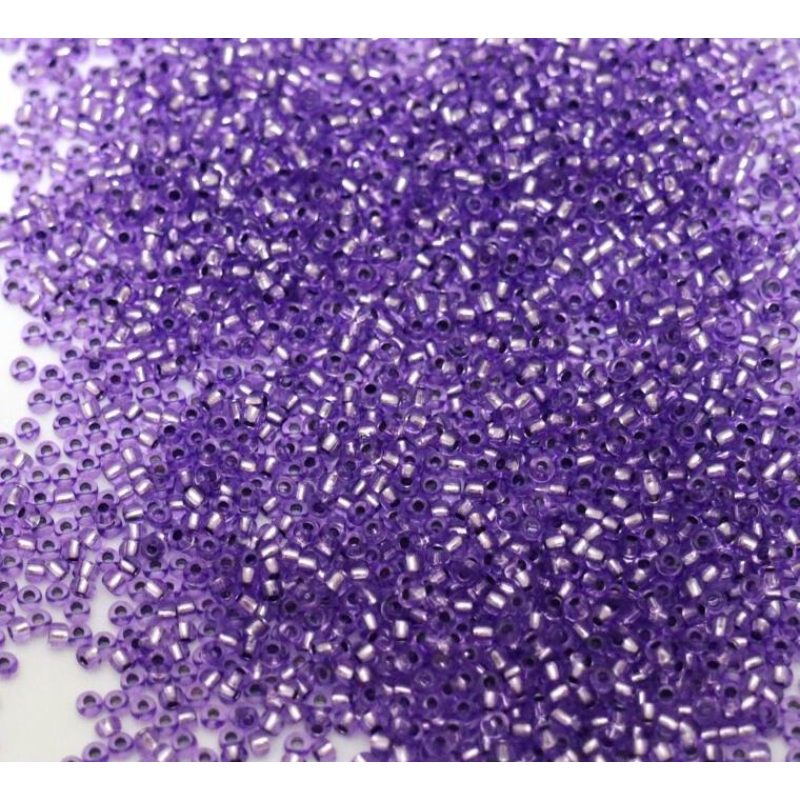 78623 бісер №10 Preciosa (Чехія) 5 грамів. Блискучий із срібною серединкою