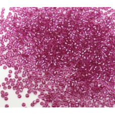 78692 бісер №10 Preciosa (Чехія) 5 грамів. Блискучий із срібною серединкою