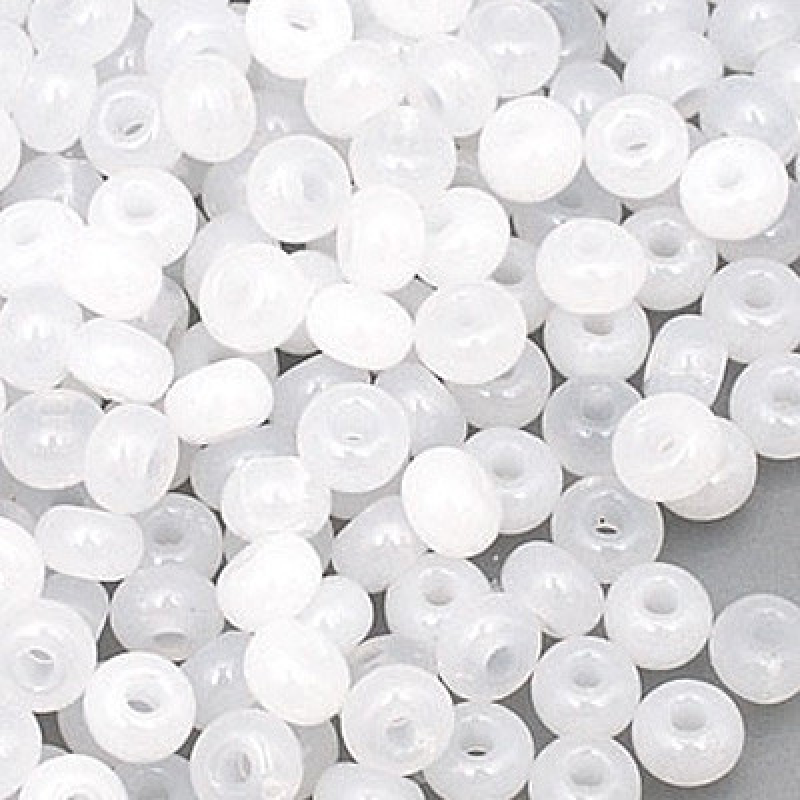 401-10/0-02090 Бісер Чехія (алебастровий, білий), упаковка 50 грамів