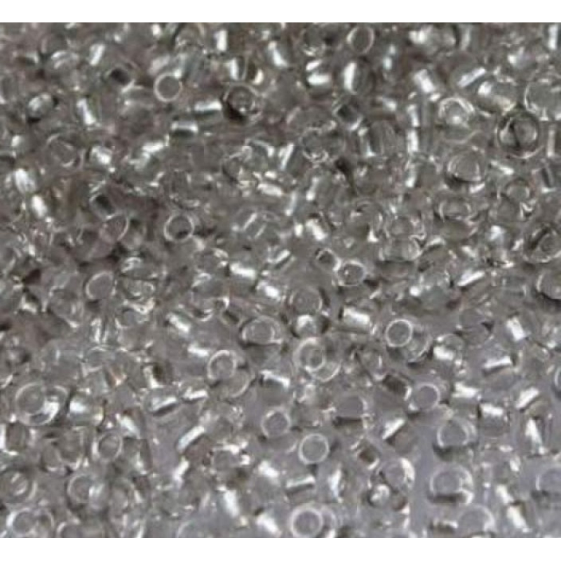 38249 бісер №10 Preciosa (Чехія) 5 грамів. Прозорий з перламутровим профарбуванням