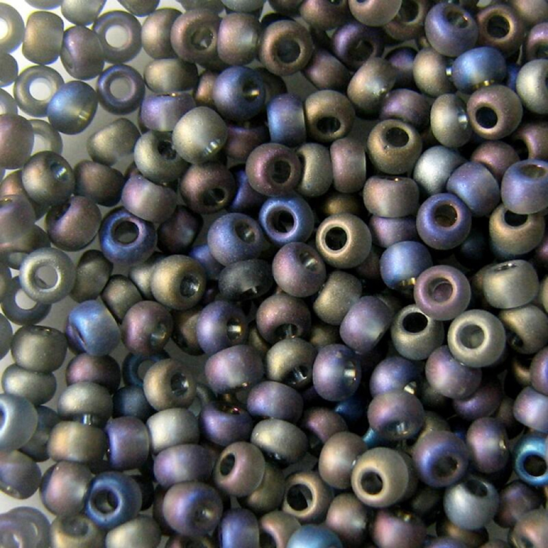 41010 matt бісер №10 Preciosa (Чехія) 5 грамів. Глазурований матовий райдужний