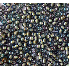 45018 бісер №10 Preciosa (Чехія) 5 грамів. Прозорий райдужний профарбований