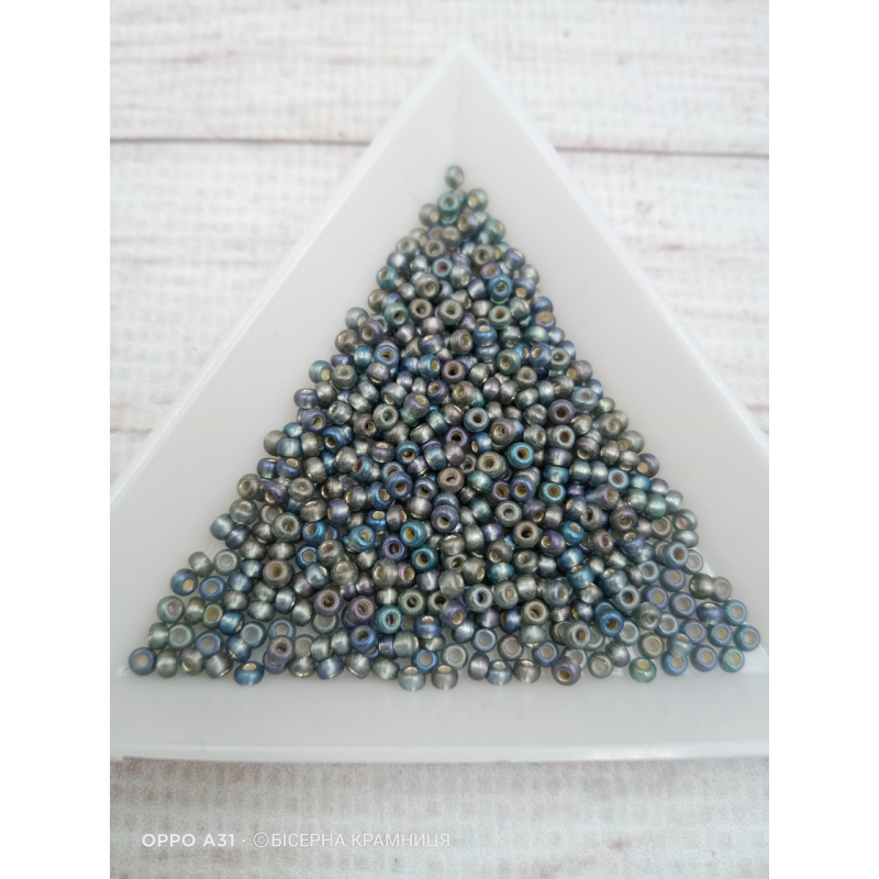 47019 matt бісер №10 Preciosa (Чехія) 5 грамів. Блискучий матовий райдужний