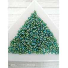 51060 matt бісер №10 Preciosa (Чехія) 5 грамів. Глазурований матовий райдужний