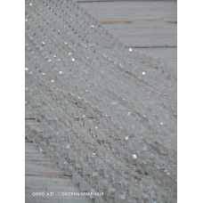 Ронделі, розмір 6*4 мм. Прозорі райдужні