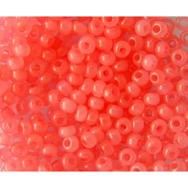 416-10/0-02191 Бісер Чехія (алебастровий, рожевий), упаковка 50 грамів