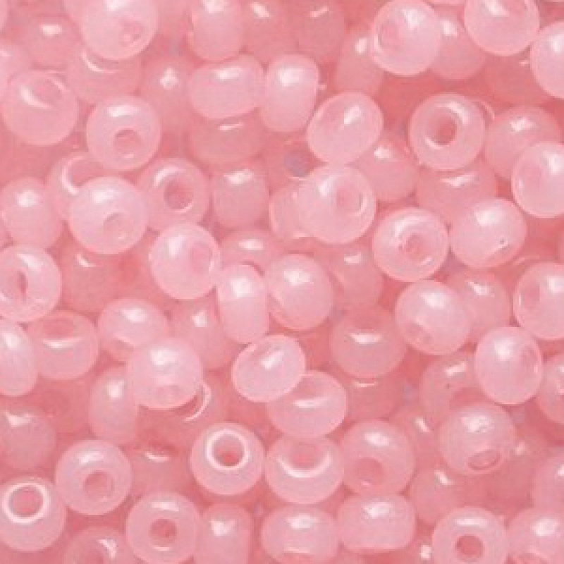 417-10/0-02291 Бісер Чехія (алебастровий, рожевий блідий), упаковка 50 грамів