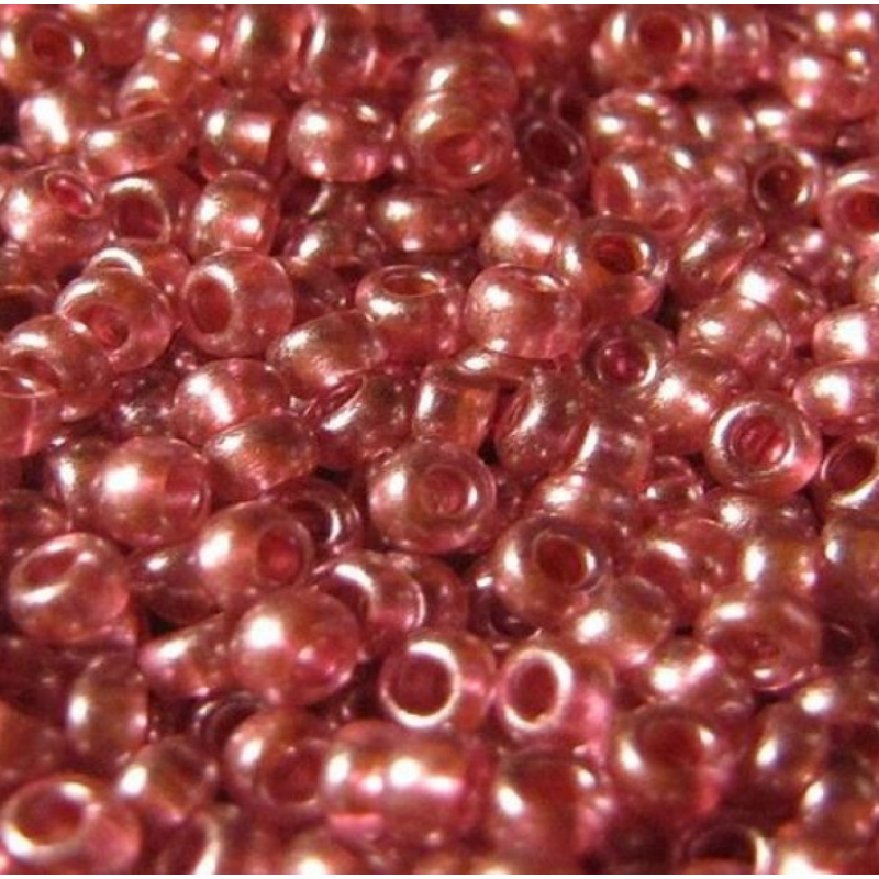 18998-10/0 Бісер Чехія (блискучий тертий рожевий), упаковка 50 грамів